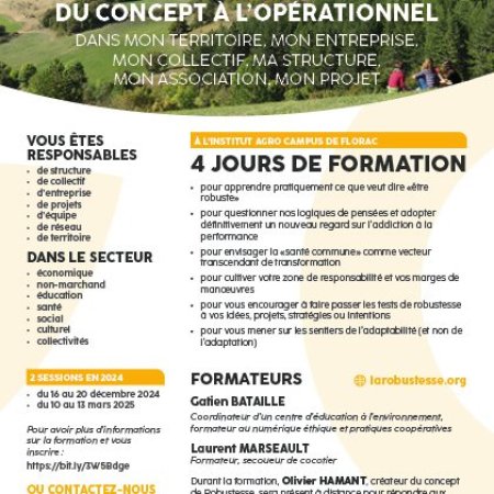 ROBUSTESSE DU CONCEPT À L’OPÉRATIONNEL DANS MON TERRITOIRE (Florac Cévennes)