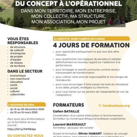 ROBUSTESSE DU CONCEPT À L’OPÉRATIONNEL DANS MON TERRITOIRE (Florac Cévennes)