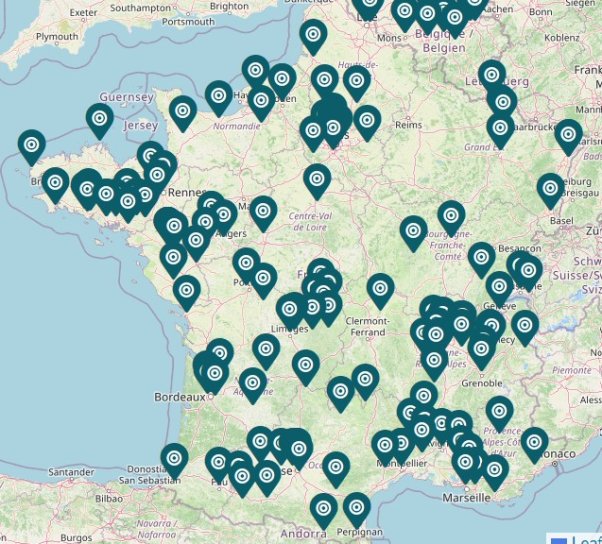 Implantation des 216 membres de la communauté apprenante Robustesse et Soin au 20 mai 2026
